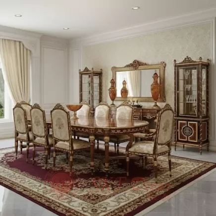 Ultra Luxury 8 Seater Carved Dining Table Manufacturers, Suppliers in Noida